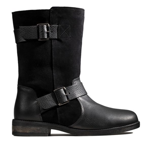 Clarks Womens Demi Flow Ankle Boots Black | UK-4297613